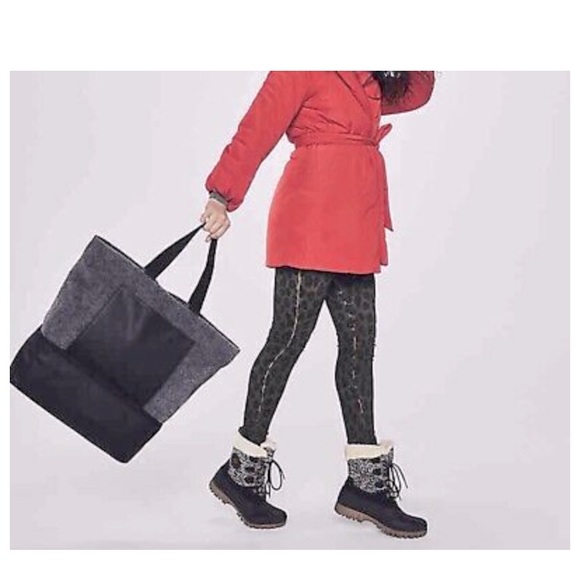 DSW Bags Dsw Gray Felt Weekender Bag With Shoe Compartment Poshmark